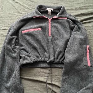 Crop half-zip pullover